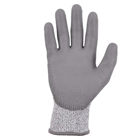 Proflex By Ergodyne ANSI A3 PU Coated CR Gloves, Gray, Size XL 7030